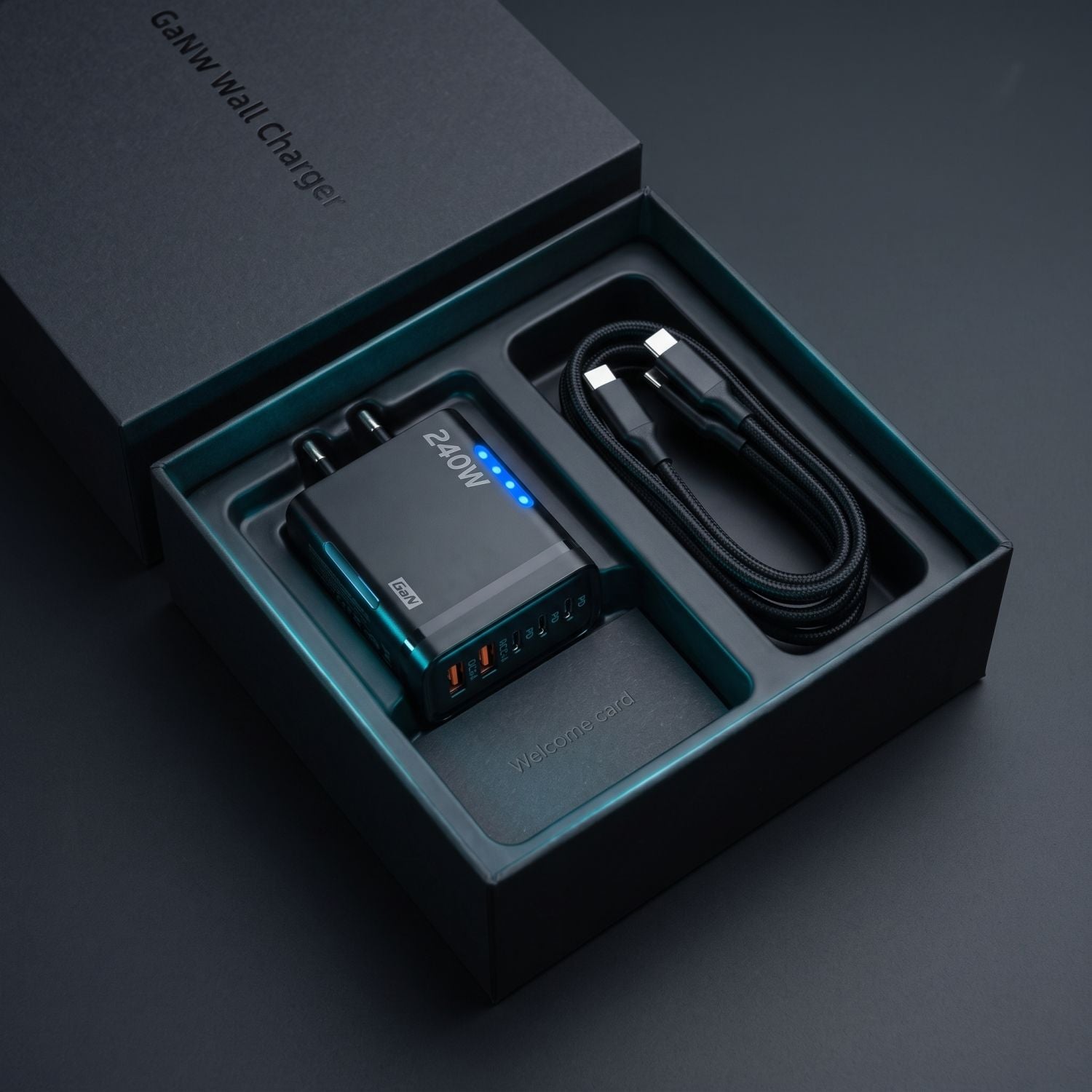 Chargeur GaN 240W USB-C PD - 4 Ports Charge Rapide